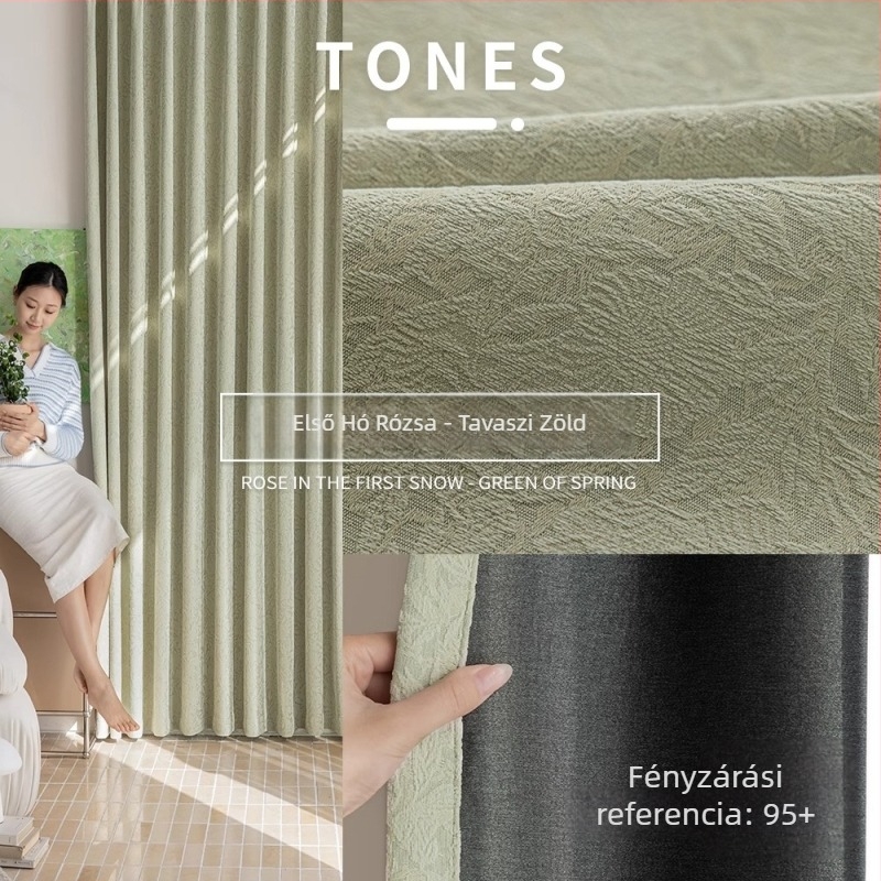 Chenille függönyök, francia stílus, blackout, dombornyomott jacquard minta, nappalihoz