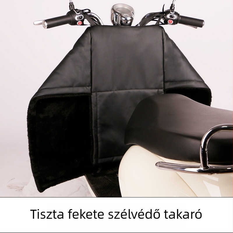 Téli lábvédő burkolat elektromos robogó/motor számára, fleece-alátéttel, esővédő funkció, kézzel történő felhelyezés