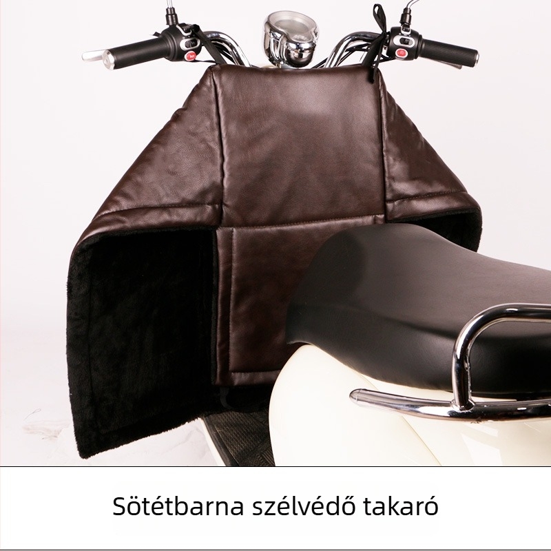 Téli lábvédő burkolat elektromos robogó/motor számára, fleece-alátéttel, esővédő funkció, kézzel történő felhelyezés