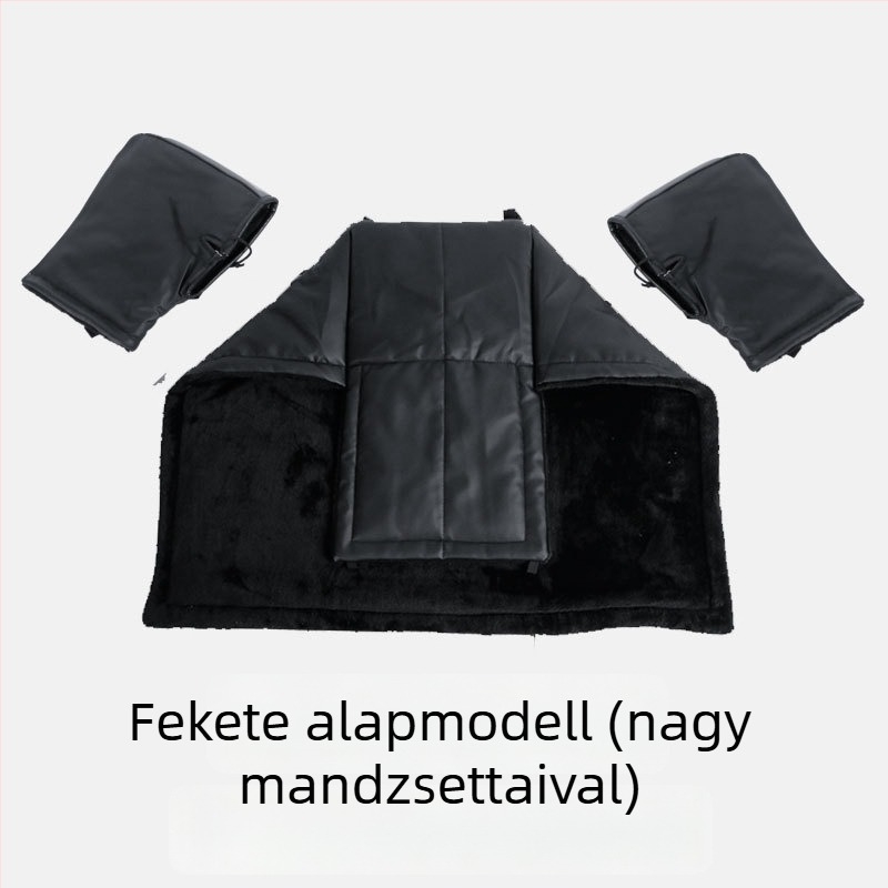 Téli lábvédő burkolat elektromos robogó/motor számára, fleece-alátéttel, esővédő funkció, kézzel történő felhelyezés