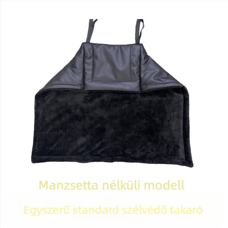 Téli lábvédő burkolat elektromos robogó/motor számára, fleece-alátéttel, esővédő funkció, kézzel történő felhelyezés