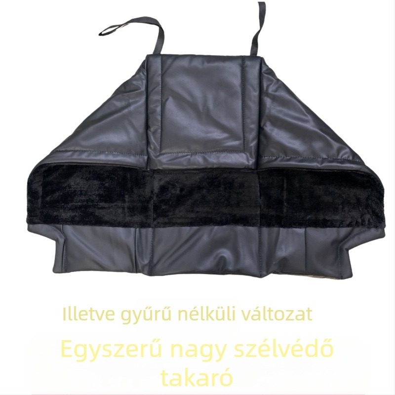 Téli lábvédő burkolat elektromos robogó/motor számára, fleece-alátéttel, esővédő funkció, kézzel történő felhelyezés