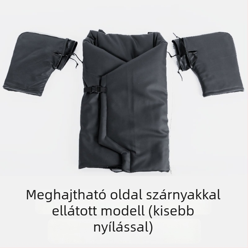 Téli lábvédő burkolat elektromos robogó/motor számára, fleece-alátéttel, esővédő funkció, kézzel történő felhelyezés