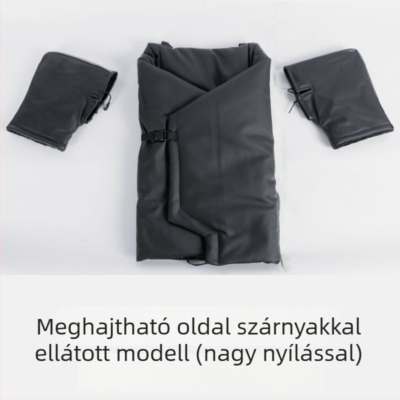 Téli lábvédő burkolat elektromos robogó/motor számára, fleece-alátéttel, esővédő funkció, kézzel történő felhelyezés