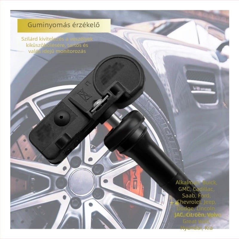 Chevrolet TPMS gumiabroncsnyomás-érzékelő, modell 15254101, mérési tartomány 1-900 kPa, pontosság 1 kPa