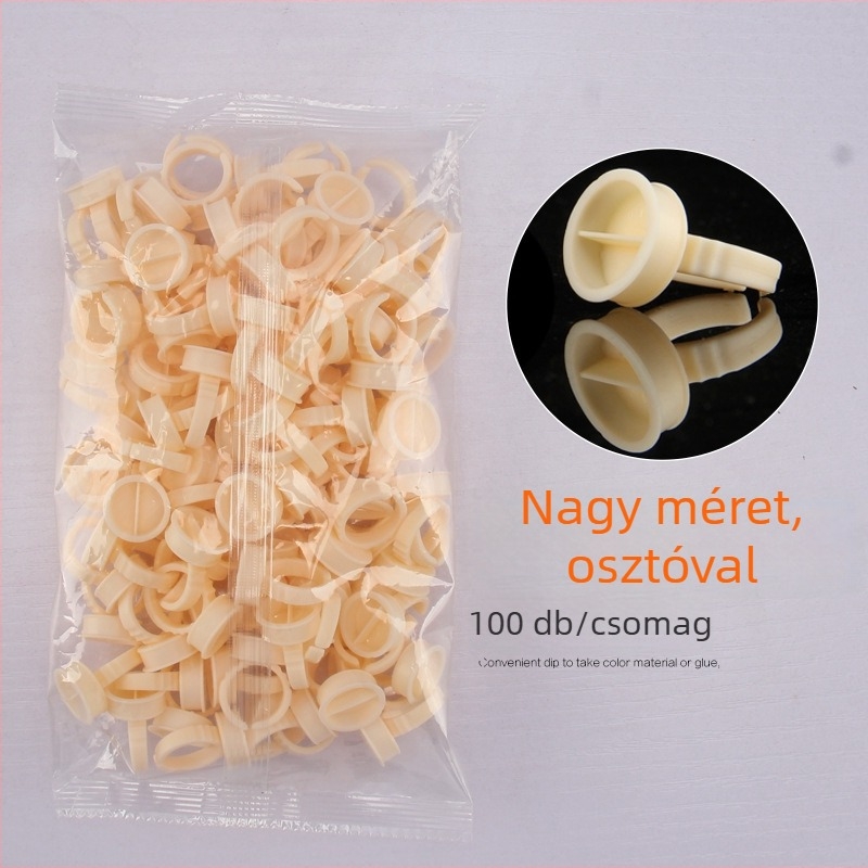 Egyszer használatos szilikon pigmentgyűrű pohár félpermanens tetováláshoz, szemöldök/szem/ajak tetováláshoz, 100 db, nettó tömeg 0,09 kg