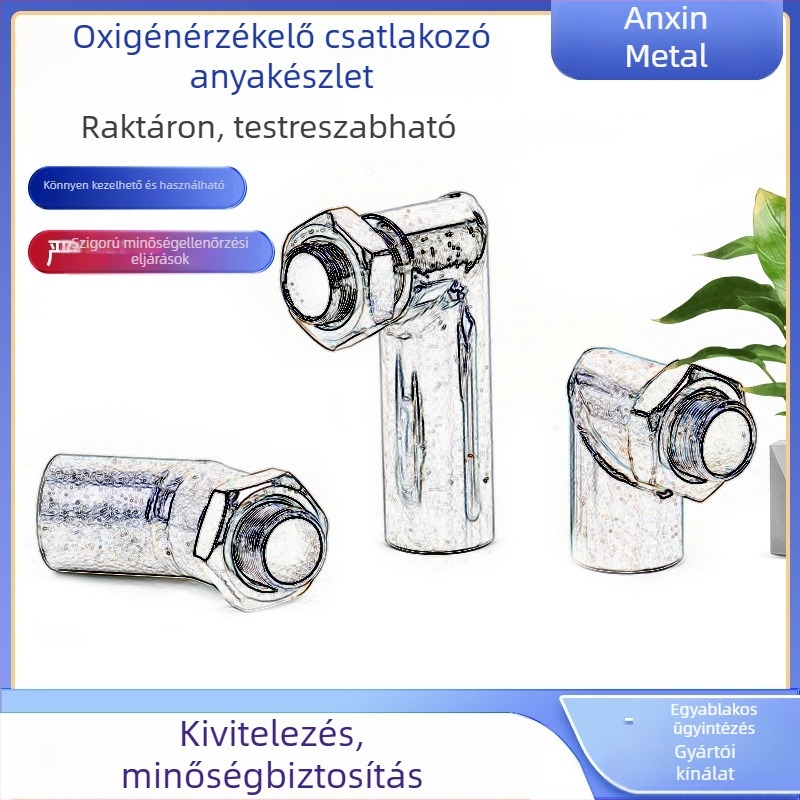 90°-os szénacél galvanizált oxigén-szenzor csatlakozó anya készlete autó módosításhoz, testreszabható