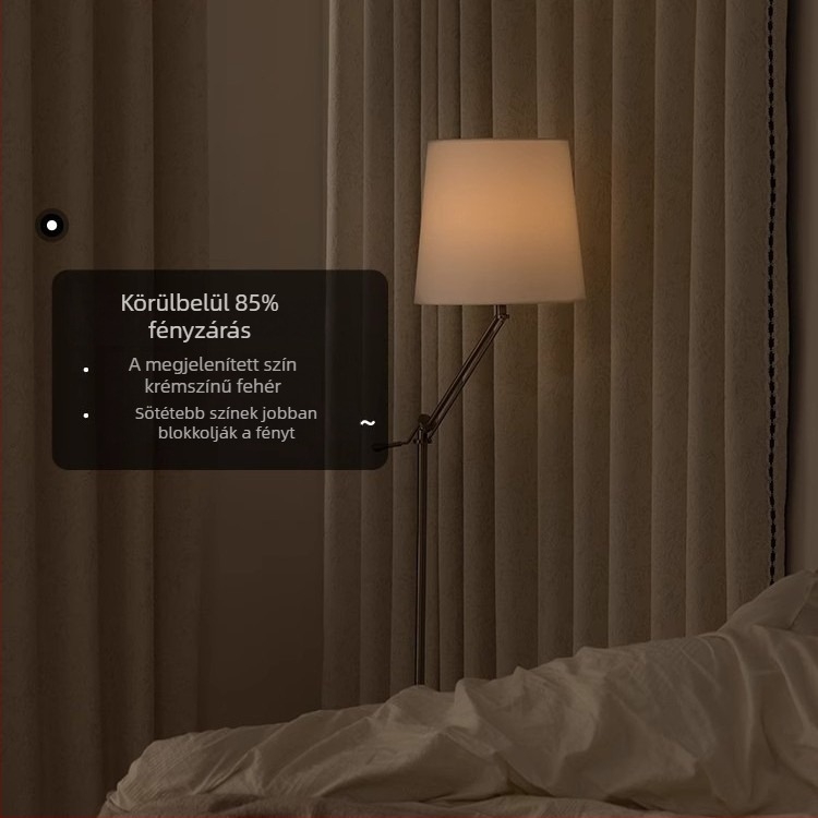 Chenille anyagú, francia stílusú blackout függöny virágos mintával, teljes sötétítés (90–100%), alkalmas sarokablakokra, földtől a mennyezetig és síkablakokra