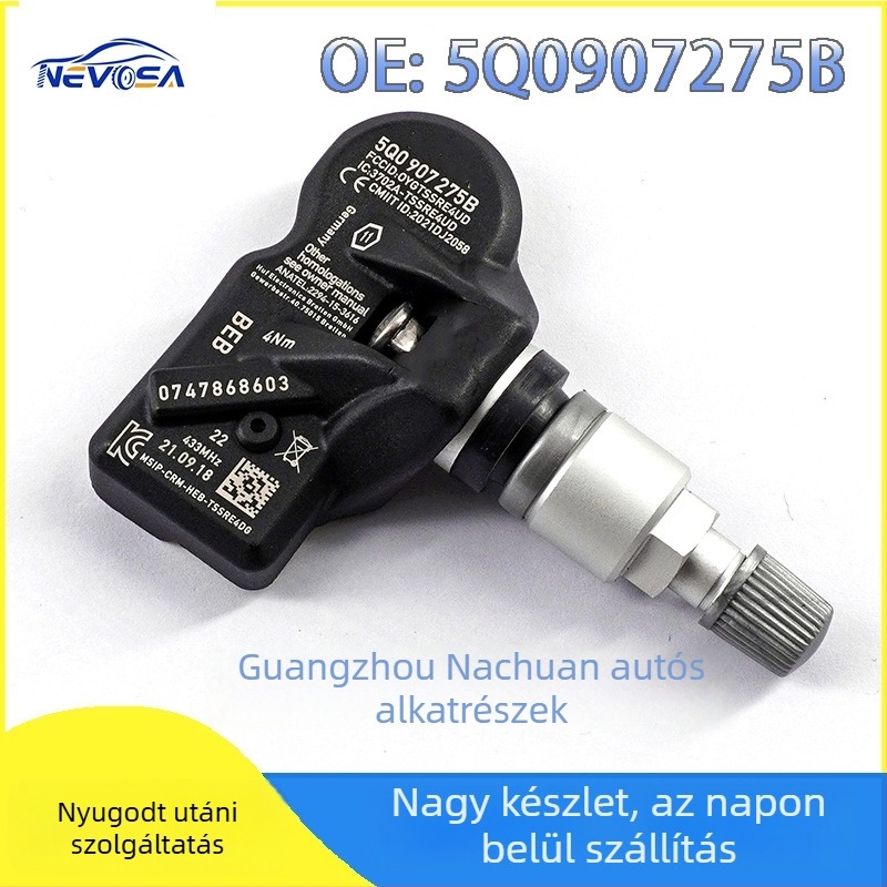 NEVOSA TPMS gumiabroncsnyomás-érzékelő, modell 5Q0907275B/5Q0907275, kompatibil VW, Audi, Porsche, Bentley