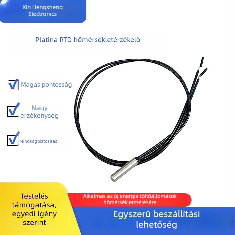 Pt1000 hőmérséklet-szenzor elektromos jármű töltőállomásokhoz, plug-in telepítés, RTD érzékelő
