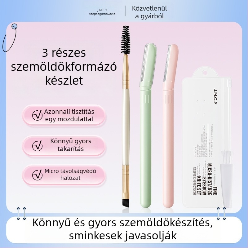 Bodybuilding Research Szemöldök-kés készlet – rozsdamentes acél, kezdőknek szánt eszköz