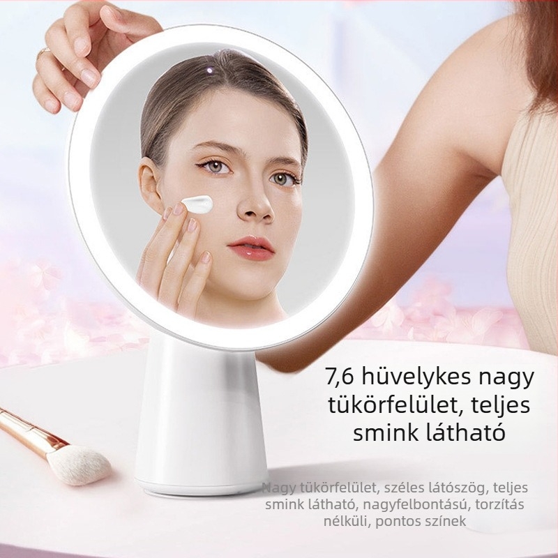 Asztali LED sminktükör érintésvezérléssel és LED világítással, fürdőszobába és kollégiumba