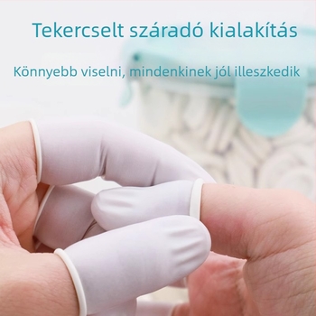 Egyszer használatos latex ujjvédők, pormentes védő, csúszásmentes, műhely és szépség tetoválásához