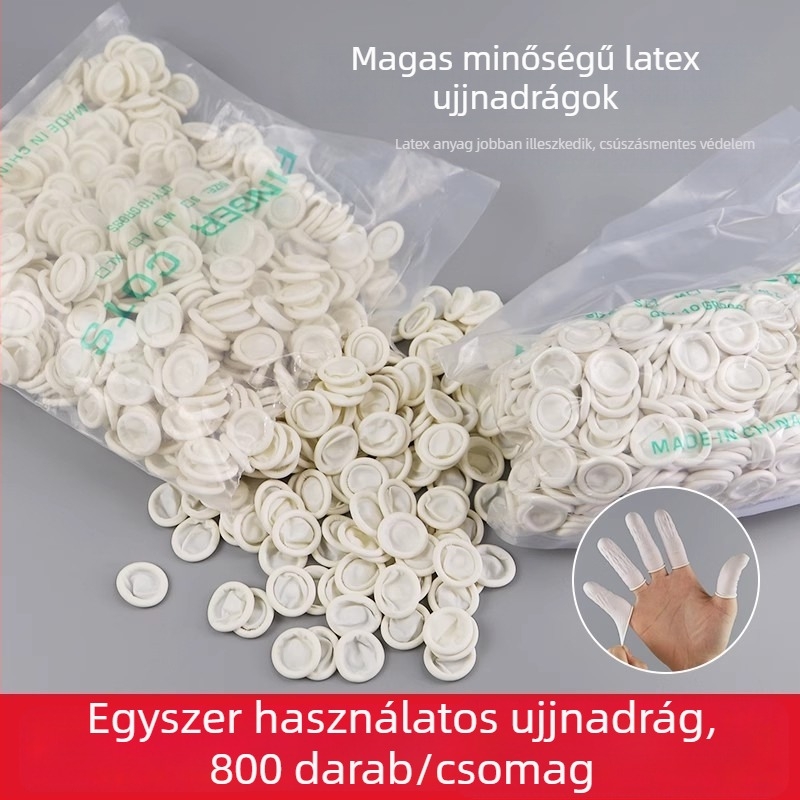 Egyszer használatos latex ujjvédők, pormentes védő, csúszásmentes, műhely és szépség tetoválásához