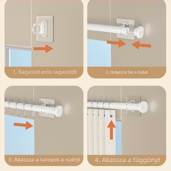 Fürdőszobai ablakfüggöny, fúrás nélkül, flanel anyag, egyszerű és modern stílus, magánéletre (nappali és hálószoba)