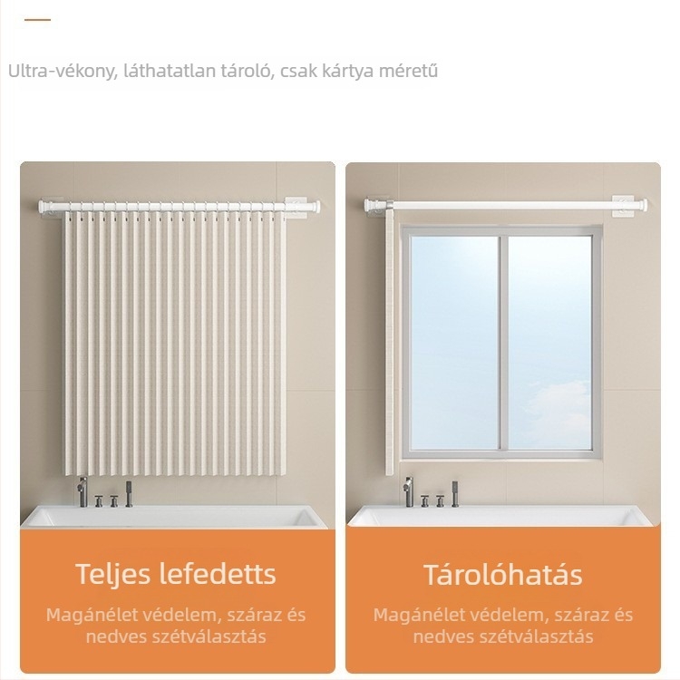 Fürdőszobai ablakfüggöny, fúrás nélkül, flanel anyag, egyszerű és modern stílus, magánéletre (nappali és hálószoba)