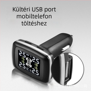 Külső TPMS digitális kijelzővel, C110 modell, 0-3.5 bar tartomány, ±0.1 bar pontosság, hordozható