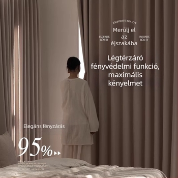 Poliészter Jacquard sötétítő függöny | Modell TH0218, modern minimalist stílus, 90–100% sötétítés