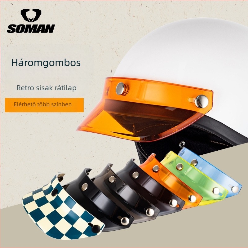 Motorkerékpár sisak perem SOMAN MY01, perem típus, napvédő.
