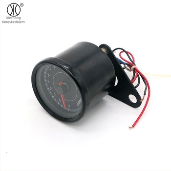 Motorkerékpár elektronikus tachométer LED háttérvilágítással, HP-YB011, 12V, univerzális módosított motorkerékpárokhoz