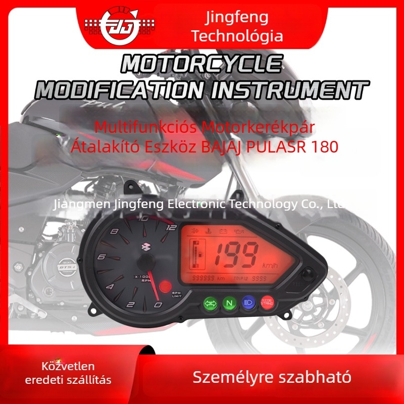Motorkerékpár LCD digitális műszer, Bajaj Pulsar 180, 12V, márka JG, kompatibilis Bajaj180-szal