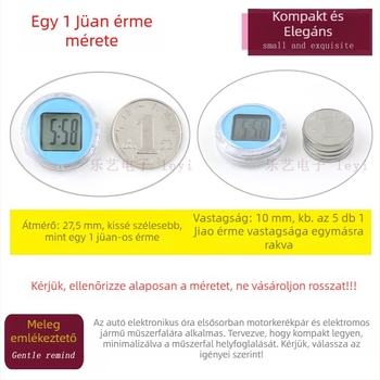 Motorkerékpárra szerelt elektronikus óra – vízálló időmódosító kiegészítő, MTZ modell, ABS műanyag + mechanizmus, univerzális kompatibilitás, tömeg 0,007 kg