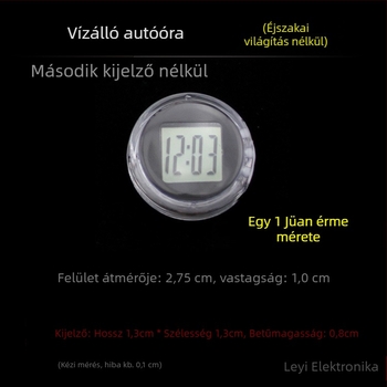 Motorkerékpárra szerelt elektronikus óra – vízálló időmódosító kiegészítő, MTZ modell, ABS műanyag + mechanizmus, univerzális kompatibilitás, tömeg 0,007 kg