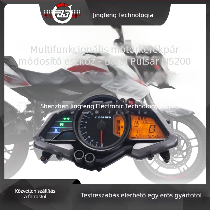 Digitális LCD motorkerékpár műszerfal Bajaj Pulsar 200NS-hez – 12V, BAJAJ200NS, Sebességmérő és kilométer-számláló