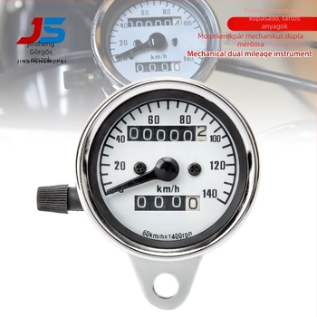 Elektronikus tachométer 140-es kettős kilométer-számlálóval (electroplating) – JS, 12V