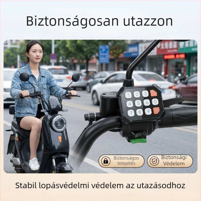 Elektronikus motorkerékpár vezérlő kulcs nélküli indítással, Bluetooth, IPX6 vízálló, -20°C-ig hidegálló, 36-72V