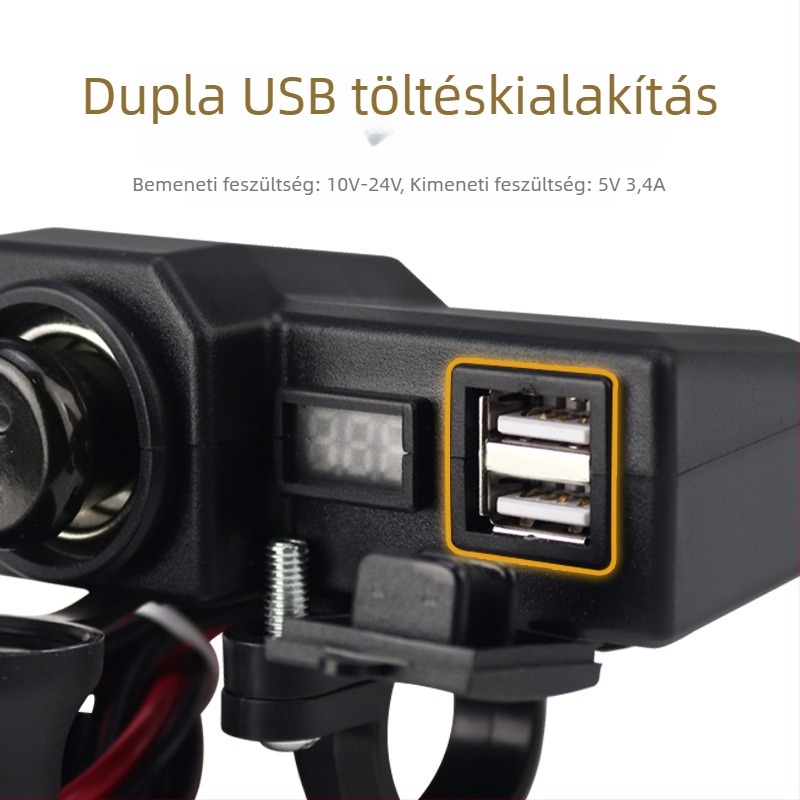 Motorkerékpárhoz való telefon töltő Iron ride/Nandun Bao-tól, CD-3197/3198 modellek, motorkerékpárokhoz, engedélyezett magánmárkák: Igen