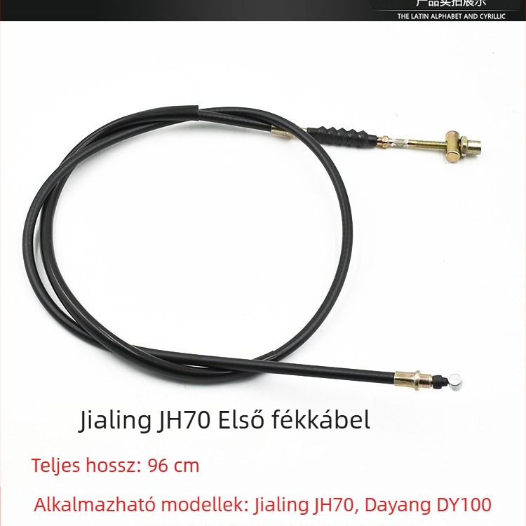 Jialing JH70 motorkerékpár kábelkészlet: kuplungkábel, gázkábel, első fék-kábel és kilométeróra-kábel