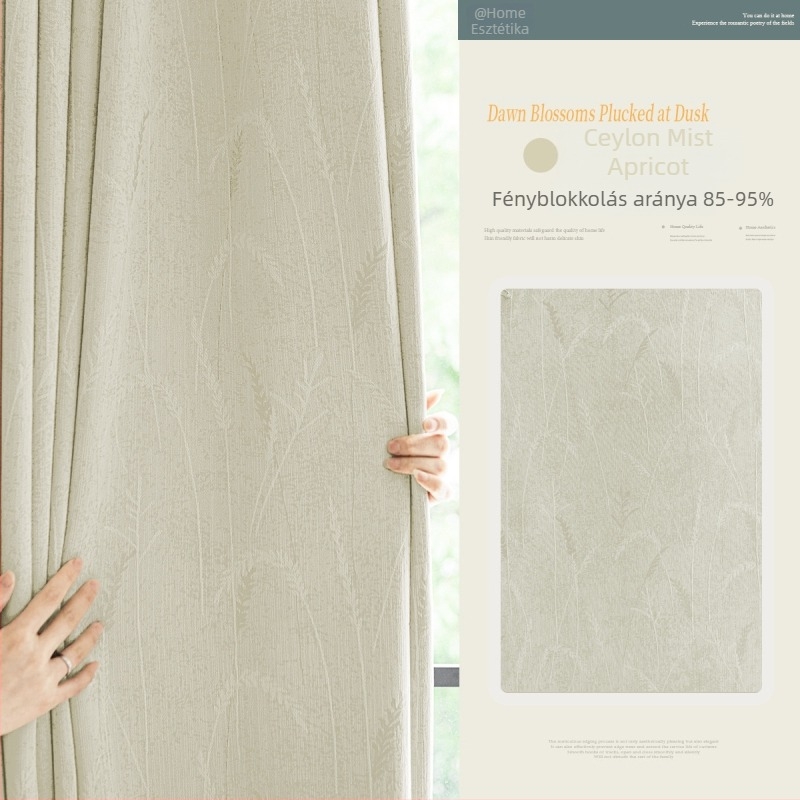 Jacquard Chenille blackout függöny, késztermék, nappali, hálószoba és erkély számára, modern, prémium megjelenés