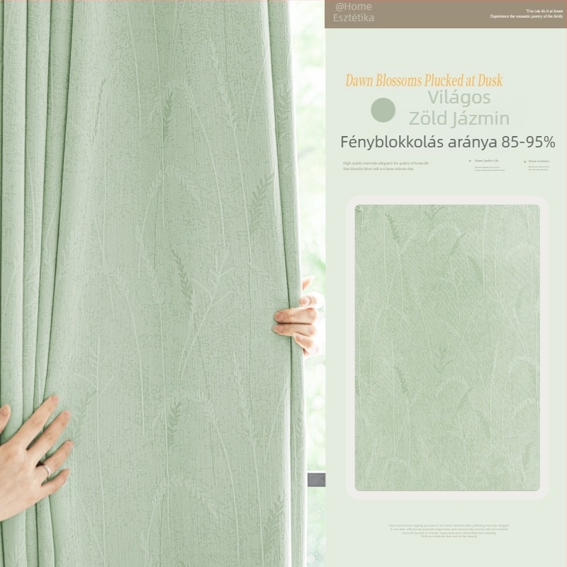 Jacquard Chenille blackout függöny, késztermék, nappali, hálószoba és erkély számára, modern, prémium megjelenés