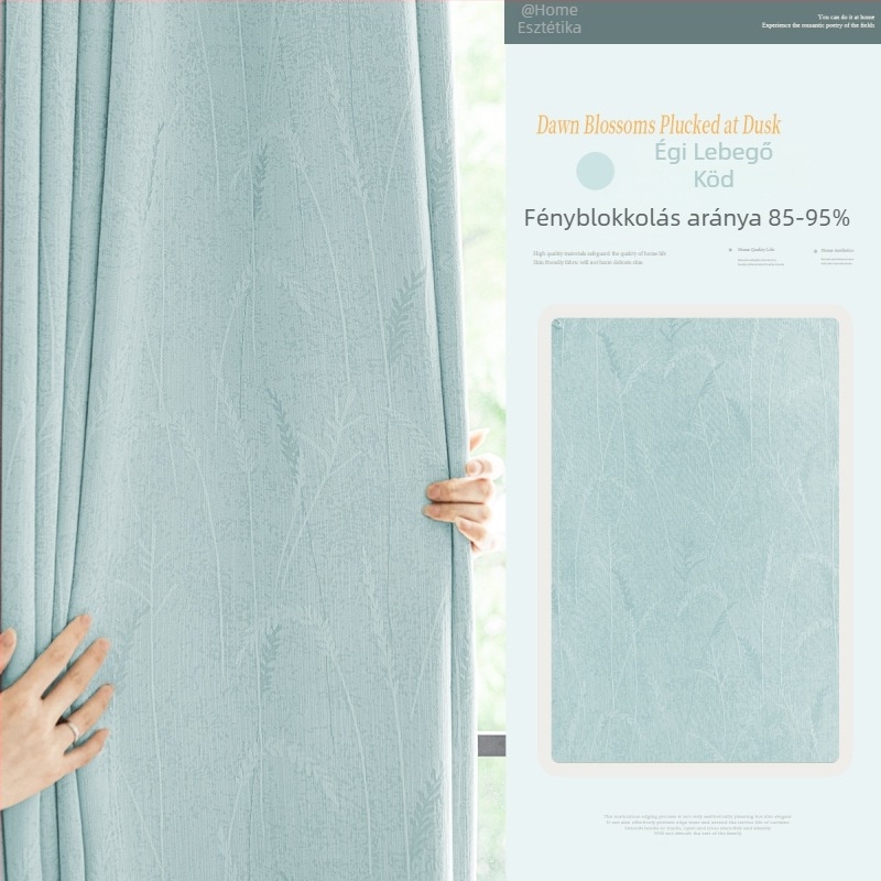Jacquard Chenille blackout függöny, késztermék, nappali, hálószoba és erkély számára, modern, prémium megjelenés
