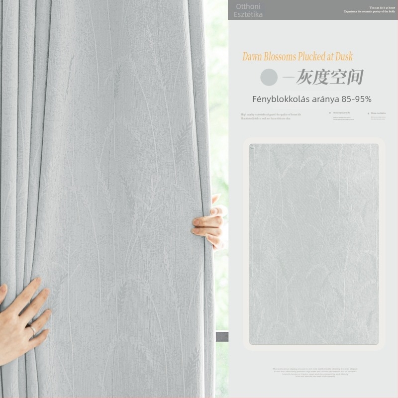 Jacquard Chenille blackout függöny, késztermék, nappali, hálószoba és erkély számára, modern, prémium megjelenés