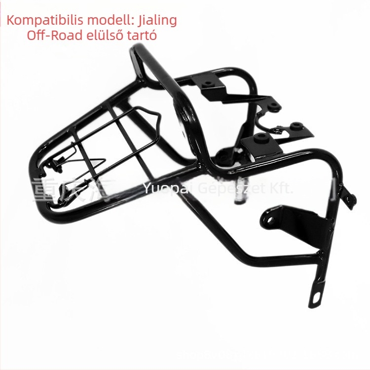 Jialing terepmotorkerékpárhoz szánt előre rögzítő váz — acél, műanyag permetezés felületkezelés, modell HYP-QHJ-006, felső nyílás 160, alsó nyílás 260