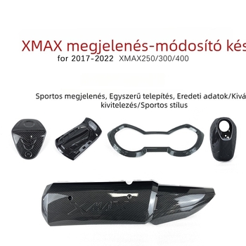 Yamaha XMAX250/300 módosító készlet: üzemanyag-tankfedél, műszerfalvédő és kipufogófedél héj (2017-2022)