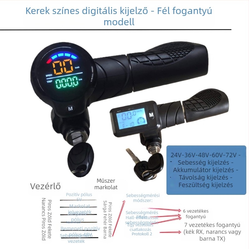 Gázmarkolat és sebességszabályozó elektromos hójáróhoz felosztott kormányruddal