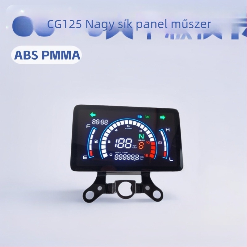 Digitális motorkerékpár műszerfal CG125 – Tiansheng márka, ABS PMMA, 1% pontosság, 900 g