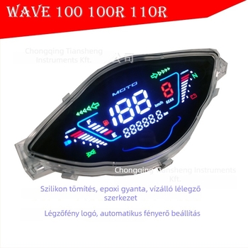 Motorkerékpár-digitális műszerfal Wave110 Asia Tiger – párásodás elleni, vízálló, órával – Tiansheng