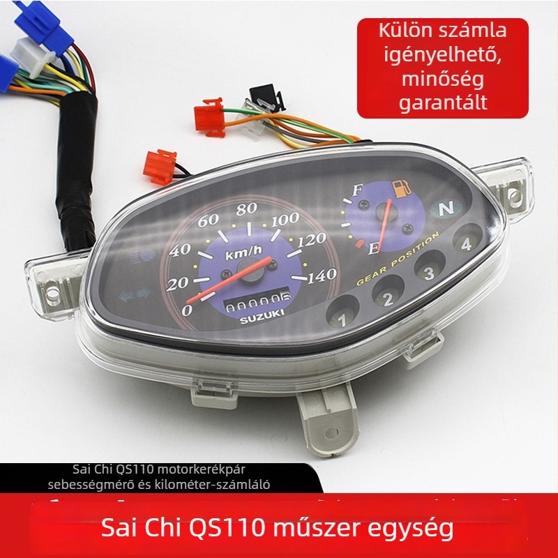 QS110 motorkerékpár műszerfal készlet: kilométer-számláló, tachométer, műszerpanel