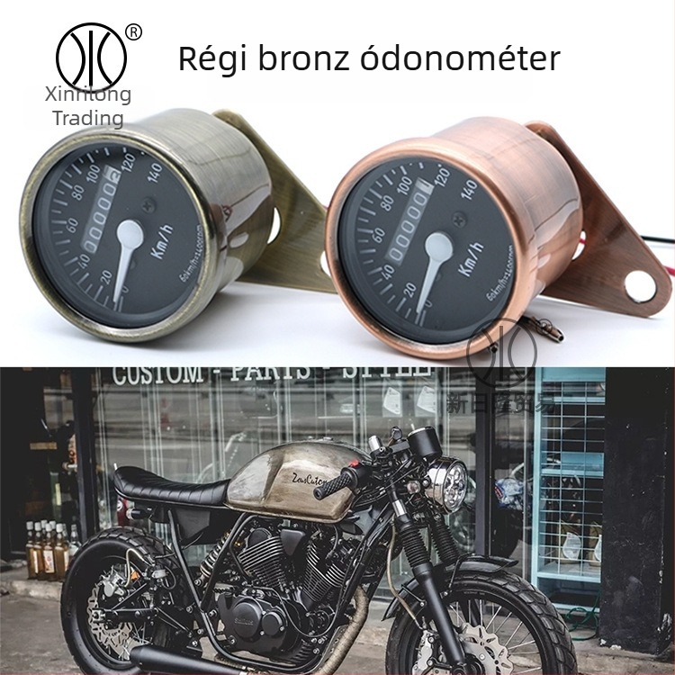 Motorkerékpár odométer HP-YB006, New Rilong, 12V univerzális, vas rézbevonattal, 0,25 kg