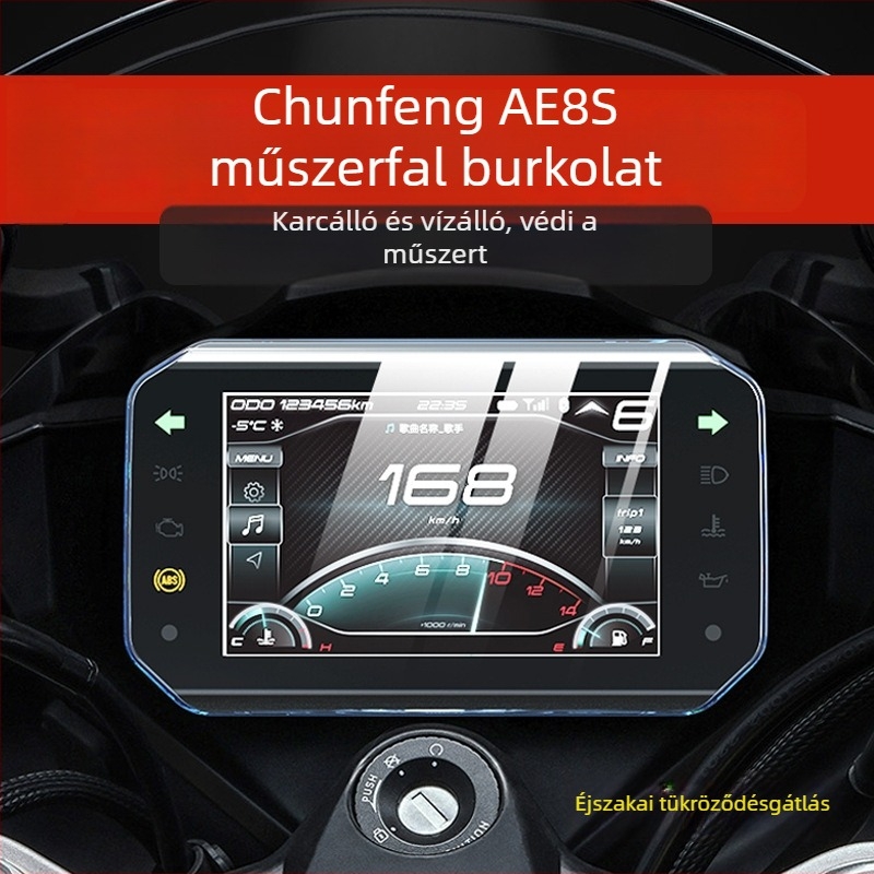Ae8S Polar Core műszerfalfedél temperált kijelzővédő fóliával és vízálló védőburkolattal – módosítási kiegészítő Zeeho elektromos járműhöz