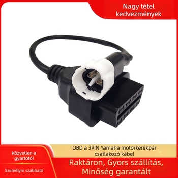 OBD2 3-pontos adapterkábel EFI motorkerékpárhoz nikkelezett szigeteléssel