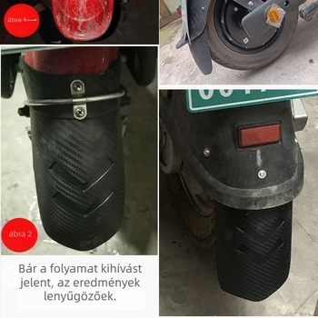 Kiterjesztett első sárvédő és hátsó sárvédő készlet motorkerékpárokhoz és elektromos háromkerekűekhez – univerzális kompatibilitás, polipropilén (PP), vízvédő pajzs