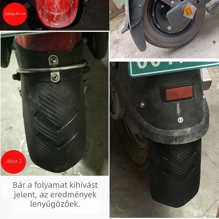 Kiterjesztett első sárvédő és hátsó sárvédő készlet motorkerékpárokhoz és elektromos háromkerekűekhez – univerzális kompatibilitás, polipropilén (PP), vízvédő pajzs