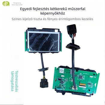 Kétkerekű jármű műszerfalának LCD színes kijelzője – Star Constellation Smart Connect; RS485/RS232, egyvonalú kommunikáció; válaszidő 0,01 ms; pontátmérő 0,03 mm