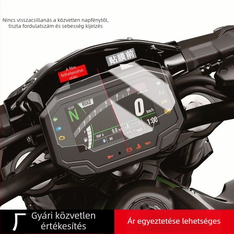 Z900RS műszerfal Anti-Reflex AR film – megakadályozza a napsütés tükröződését, Yicheng márka, egyedi feldolgozás