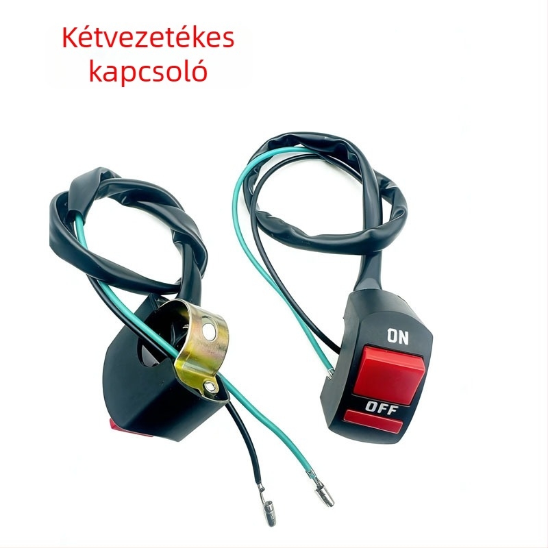 Kétvezetékes motorkerékpár-kapcsoló, kettős villanóval és kijelzőfénnyel
